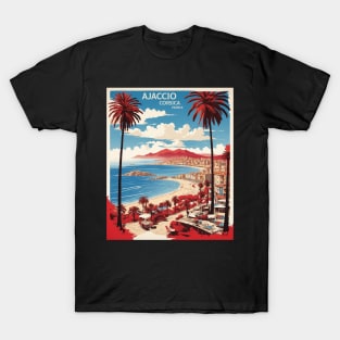 Ajaccio France Vintage Poster Tourism T-Shirt